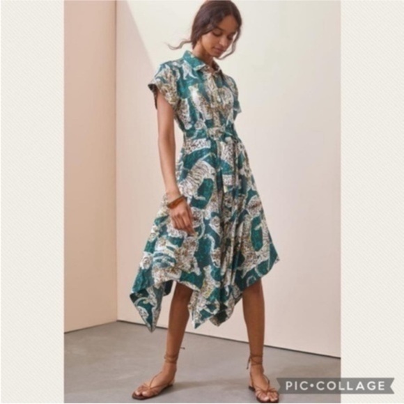 Anthropologie Dresses & Skirts - :Price Firm: Anthropologie Maeve Contrast Button-Down Midi Dress